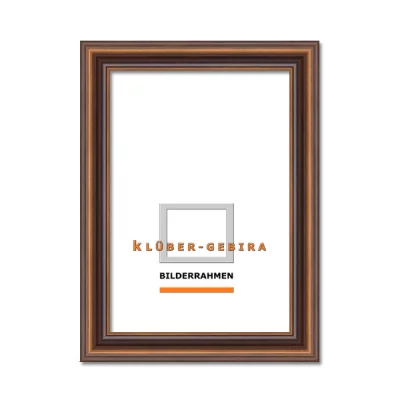 Holzrahmen Getafe nach Maß Nussbaum | Normalglas (2 mm)