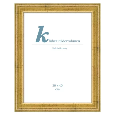 Træramme San Fernando 21x29,7 cm (A4) | Guld, sortrød revet | Normalglas (2 mm)