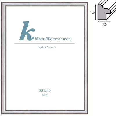 Träram San Fernando 20x30 cm | brun-silver | Standardglas (2 mm)