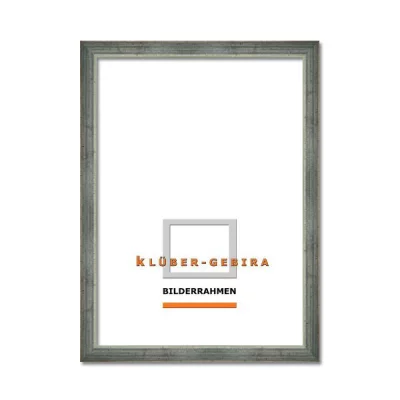 Holzrahmen Vilaflor nach Maß Silber | Normalglas (2 mm)