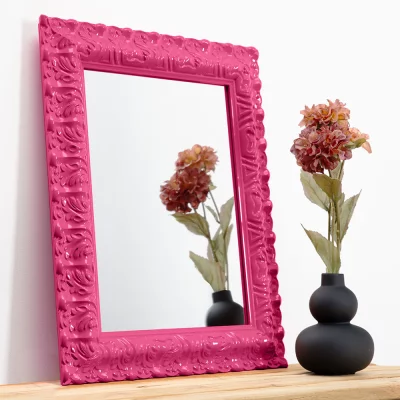 Vægspejl Salamanca Color efter mål Pink (059) | Spejl (2 mm)