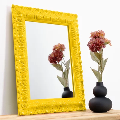 Vægspejl Salamanca Color efter mål Yellow (004) | Spejl (2 mm)