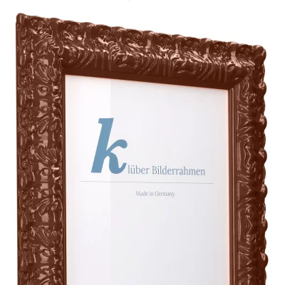 Cornice barocca Salamanca Color su misura Chocolate (207) | Vetro standard (2 mm)