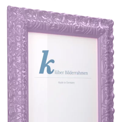 Cornice barocca Salamanca Color su misura Lavender (065) | Vetro standard (2 mm)