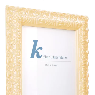 Cornice barocca Salamanca Color su misura Light Beige (189) | Vetro standard (2 mm)