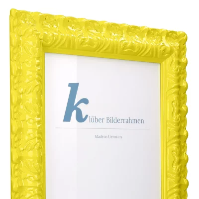 Cornice barocca Salamanca Color su misura Neon Yellow (232) | Vetro standard (2 mm)