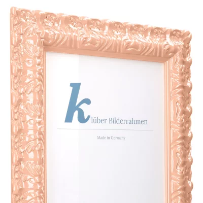 Cornice barocca Salamanca Color su misura Peach (024) | Vetro standard (2 mm)
