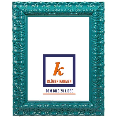 Barokkader Salamanca Color 60x80 cm | teal | kunstglas (2 mm)