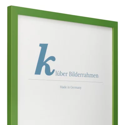 Holz-Bilderrahmen Prisma 50x60 | Mittelgrün | Normalglas (2 mm)