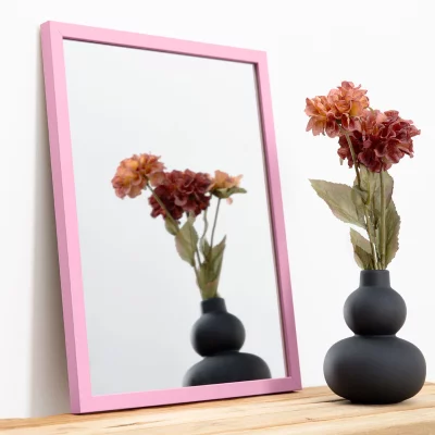 Vægspejl Prisma 20x30 cm | Lys rosa | Spejl (2 mm)