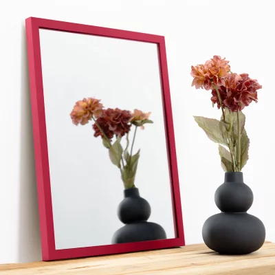 Vægspejl Prisma efter mål Magenta | Spejl (2 mm)