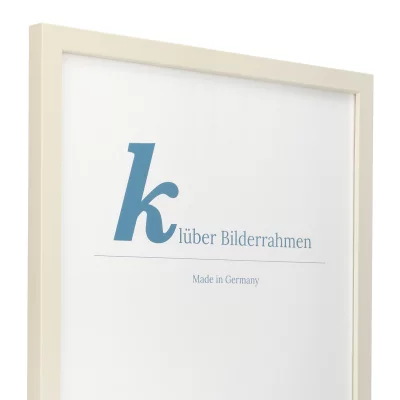 Holz-Bilderrahmen Prisma nach Maß Beige | Normalglas (2 mm)