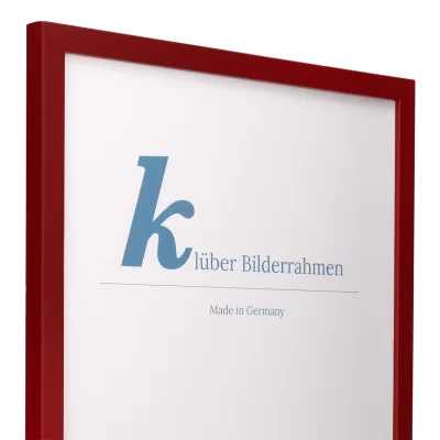 Holz-Bilderrahmen Prisma nach Maß Bordeaux | Normalglas (2 mm)