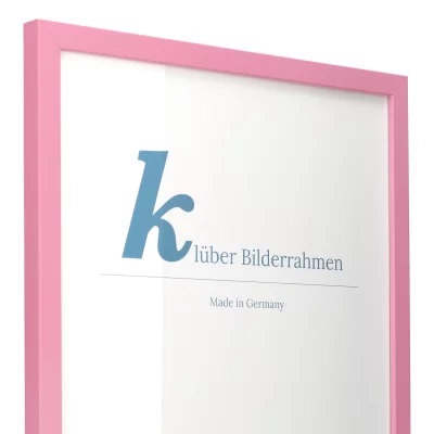 Holz-Bilderrahmen Prisma nach Maß Rosa | Normalglas (2 mm)