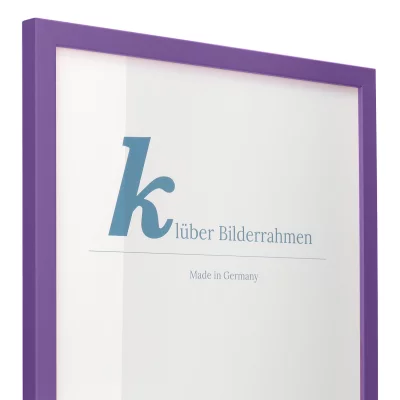 Holz-Bilderrahmen Prisma nach Maß Violett | Normalglas (2 mm)