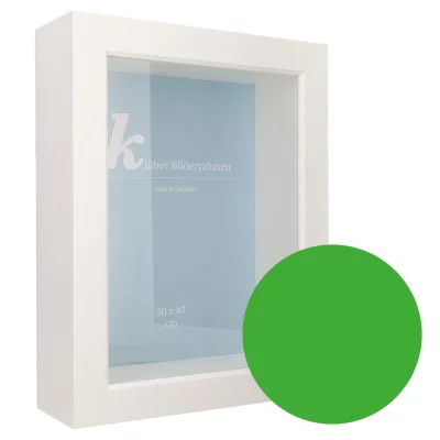 Houten kader Dragón met afstandshouder 30x40 cm | lawn green | normaal glas (2 mm)