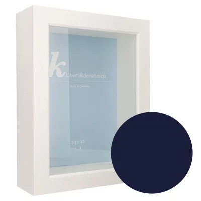 Houten kader Dragón met afstandshouder 30x40 cm | navy | normaal glas (2 mm)