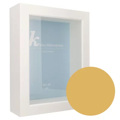 Houten kader Dragón met afstandshouder op maat zand | normaal glas (2 mm)