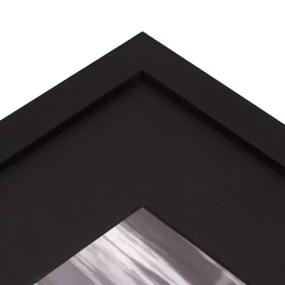1,5 mm passe-partout – zwart met gekleurde kern met uitsnede op maat 20x20 cm | Black-Black