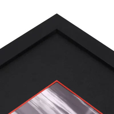 1,5 mm passe-partout – zwart met gekleurde kern - op maat Black-Red