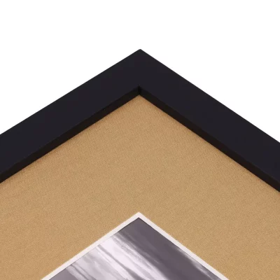 1,5 mm linnen passe-partout met uitsnede op maat 20x20 cm | sepia
