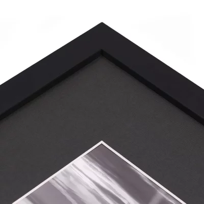 1,3 mm structuurpapier passe-partout met uitsnede op maat 20x30 cm | Anthracite