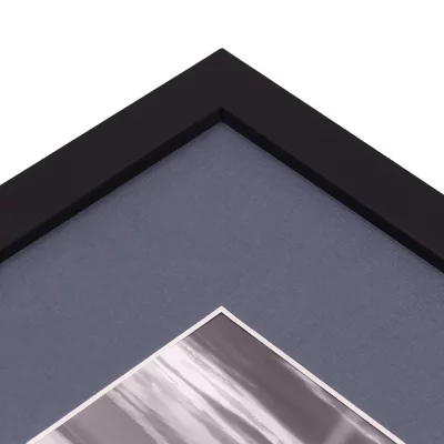 1,3 mm structuurpapier passe-partout met uitsnede op maat 20x30 cm | Denim