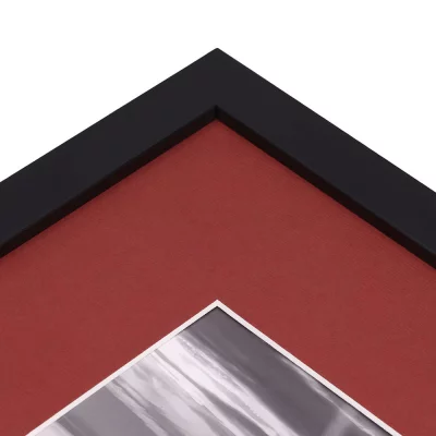 1,3 mm structuurpapier passe-partout met uitsnede op maat 20x30 cm | kastanjebruin