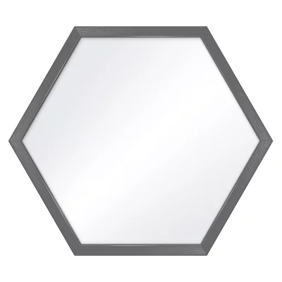 Specchio esagonale Honeycomb 35x40 cm | grigio | Specchio (2 mm)