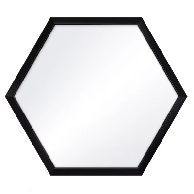 Specchio esagonale Honeycomb 35x40 cm | nero | Specchio (2 mm)