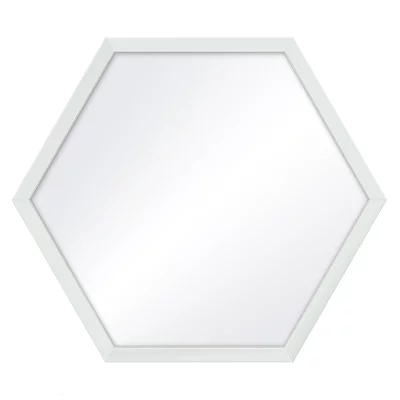 Specchio esagonale Honeycomb 35x40 cm | bianco | Specchio (2 mm)