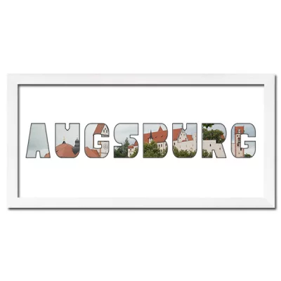 Thumbnail von Regiorahmen "Augsburg" mit Passepartout Weiss