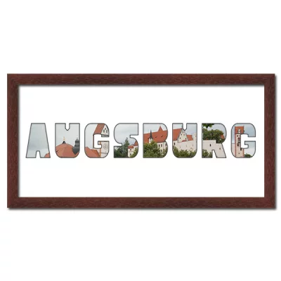 Thumbnail von Regiorahmen "Augsburg" mit Passepartout Wenge