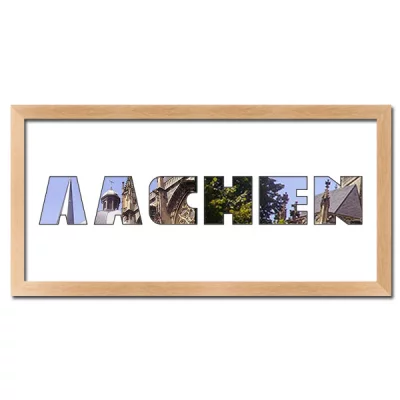 Thumbnail von Regiorahmen "Aachen" mit Passepartout Natur