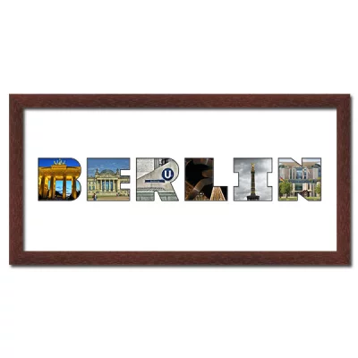 Thumbnail von Regiorahmen "Berlin" mit Passepartout Wenge