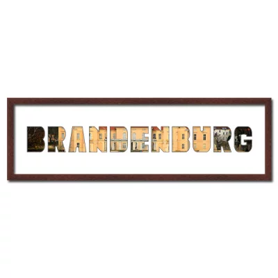 Thumbnail von Regiorahmen "Brandenburg" mit Passepartout Wenge