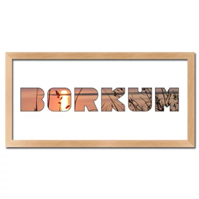 Thumbnail von Regiorahmen "Borkum" mit Passepartout Natur