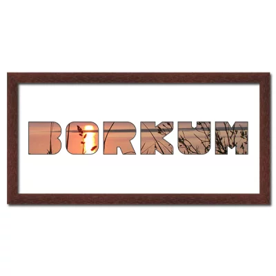 Thumbnail von Regiorahmen "Borkum" mit Passepartout Wenge