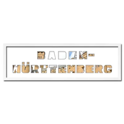 Thumbnail von Regiorahmen "Baden Würtemberg" mit Passepartout Weiss