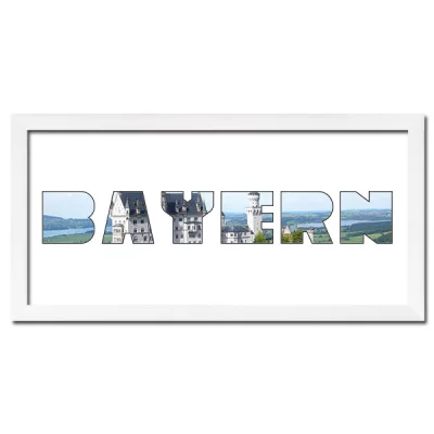 Thumbnail von Regiorahmen "Bayern" mit Passepartout Weiss