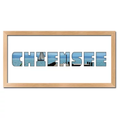 Thumbnail von Regiorahmen "Chiemsee" mit Passepartout Natur