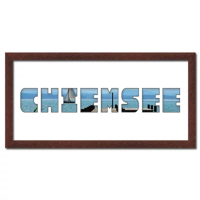 Thumbnail von Regiorahmen "Chiemsee" mit Passepartout Wenge