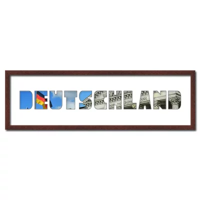 Thumbnail von Regiorahmen "Deutschland" mit Passepartout Wenge