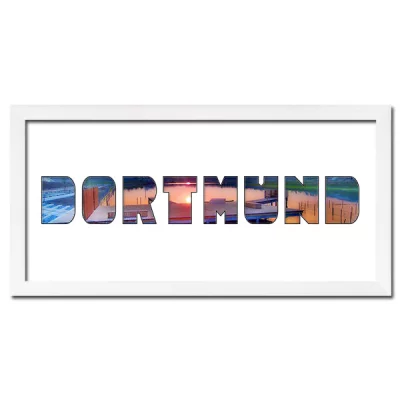 Thumbnail von Regiorahmen "Dortmund" mit Passepartout Weiss
