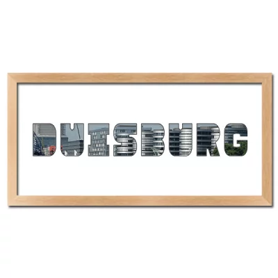 Thumbnail von Regiorahmen "Duisburg" mit Passepartout Natur