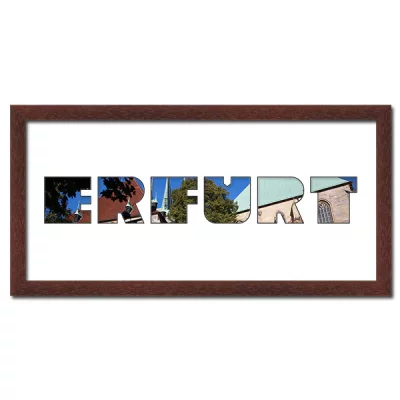Thumbnail von Regiorahmen "Erfurt" mit Passepartout Wenge