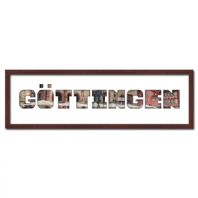 Thumbnail von Regiorahmen "G&ouml;ttingen" mit Passepartout Wenge