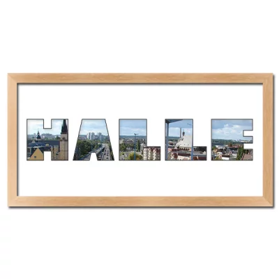 Thumbnail von Regiorahmen "Halle" mit Passepartout Natur