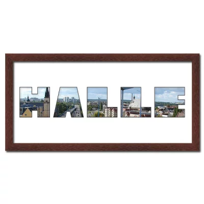 Thumbnail von Regiorahmen "Halle" mit Passepartout Wenge