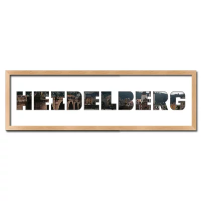 Thumbnail von Regiorahmen "Heidelberg" mit Passepartout Natur
